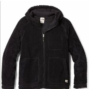 The North Face Womens Black Fleece Hooded Teddy Jacket